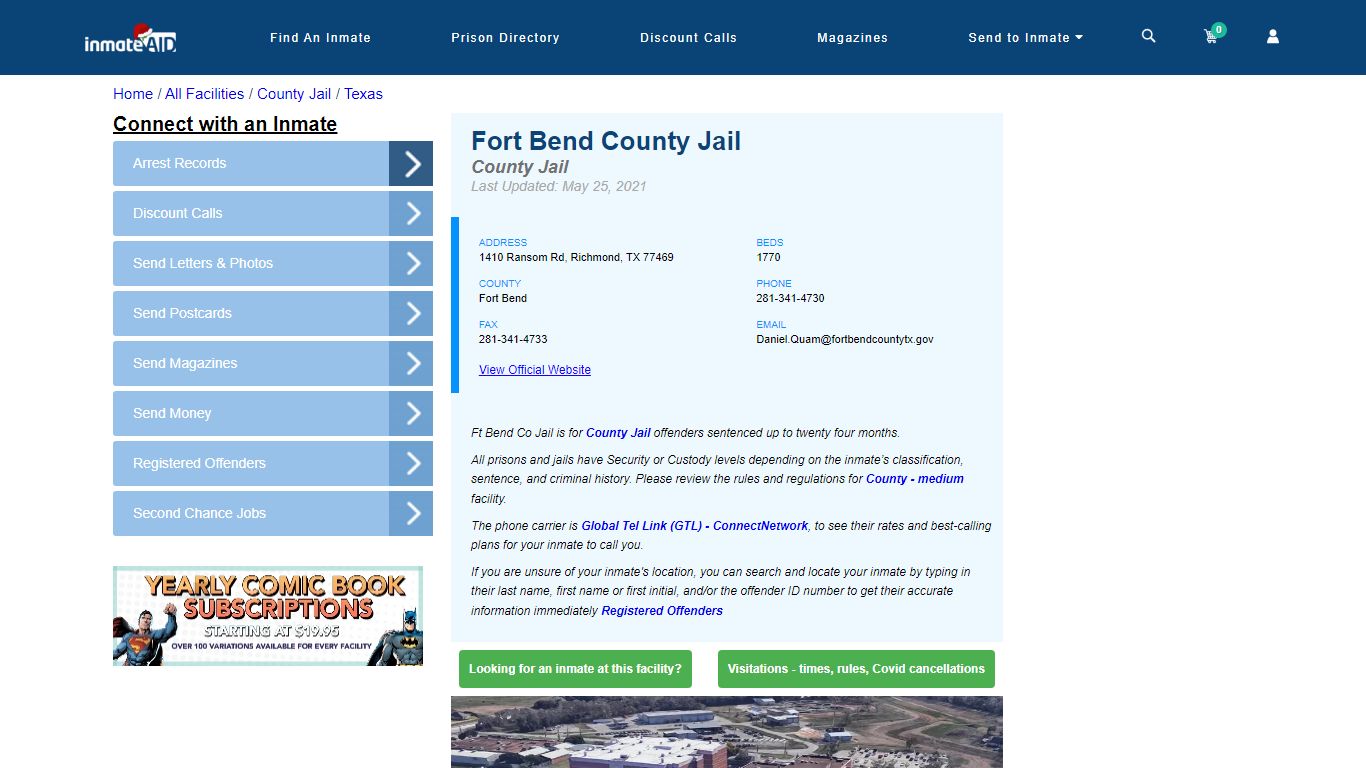 Fort Bend County Jail - Inmate Locator - Richmond, TX